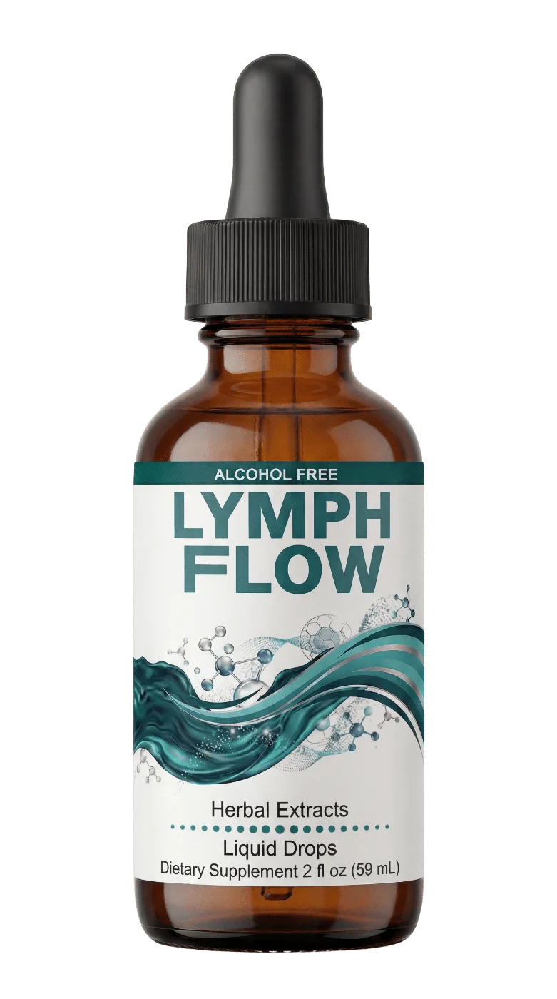 LymphFlow alcohol-free herbal lymphatic drops, 2 fl oz dropper bottle